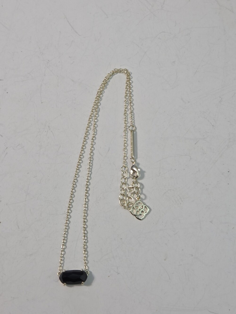 kendra scott elisa pendant gold tone necklace black simple minimalist dainty
